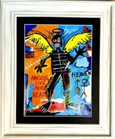 Jean Michel-Basquiat Heaven's Angel On Thick Paper