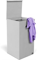 Gray Laundry Hamper w/ Lid - Oxford Collection
