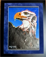 Andy Warhol "Bald Eagle" Watercolor On Paper
