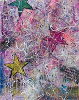 Raphael Original "Be A Star" Acrylic Canvas W/COA