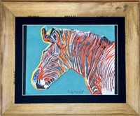 Andy Warhol "Zebra" Watercolor Endangered Species