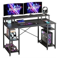Bestier Gaming Desk with Monitor Shelf, 55 inches
