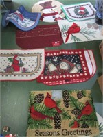 CHRISTMAS DOOR RUGS SOME NEW & OLD