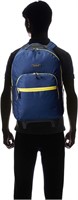 Rockland Double Handle Rolling Backpack, Navy, 17"