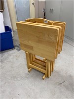 Oak TV trays/ stand