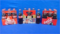 (3) Coca Cola Collectible Six Packs Last Game At