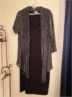 Black & Silver Lame' Cocktail Dress - 16