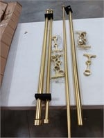 Lwiiom brass double curtain rods. Set of 2. 38