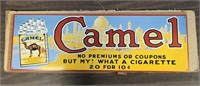 NOS 24" X 8" CAMEL SIGN WITH CARDBOARD /SHIPS