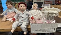 3 porcelain babies Dolls / Ships