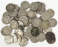 46pc assorted Indian Head Buffalo nickels: