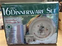 16 piece dinnerware set-Winter themed