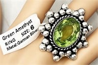 NEW costume ring, size 6, color is "Green