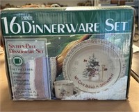 16 piece dinnerware set - Winter themed