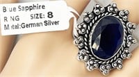 NEW costume ring, size 8, color is "Blue