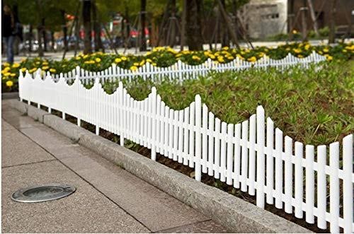 Jumbl Decorative 8 Piece White Picket Garden Fence
