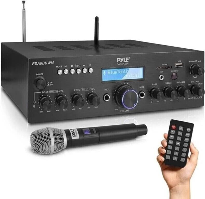 Pyle Wireless Microphone Power Amplifier System