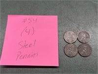 (4) Steel Pennies