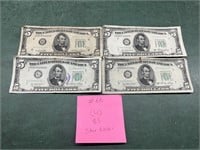 (4) $5 Star Notes