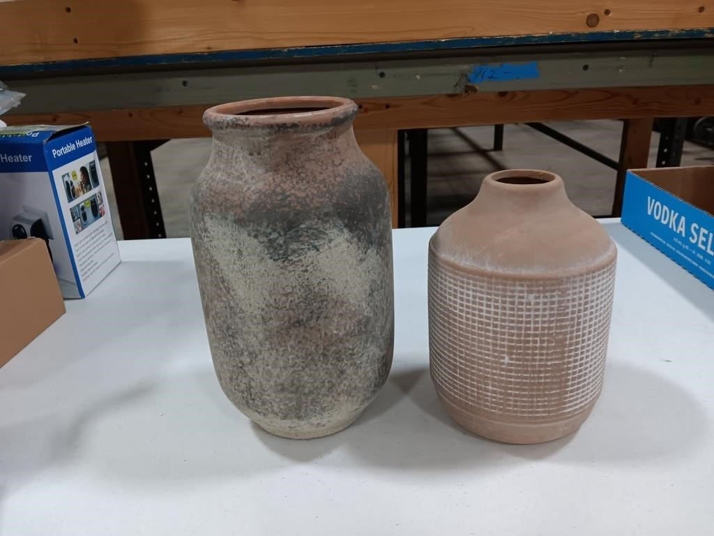 Two Siducal Ceramic Vases. One 10x6. One 8x5.