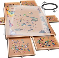 Jigsaw Puzzle Table - 6 Drawers, Puzzle Board