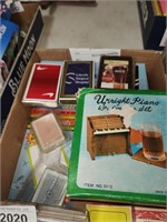 Vintage Playing Cards & Coaster Set - some adv.