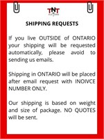 SHIPPING REQUESTS