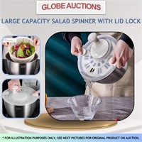 LARGE CAPACITY SALAD SPINNER W/ LID LOCK