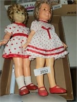 2 Vintage Shirley Temple Dolls on Stands