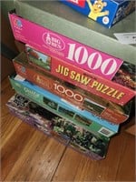 Large Stack Vintage Puzzles