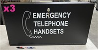3pc NEW Space Age metal emergency telephone