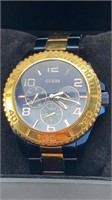 GUESS Chronograph Blue Dial Two-tone Ladies Watch