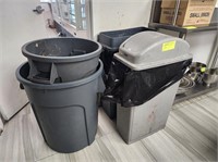ASSORTED TRASH CANS