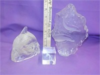 Glass dolphin items