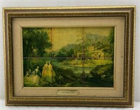 17.5x13.5in panel porcelain antique painting