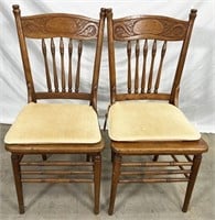 NO SHIPPING: pair of wood chairs