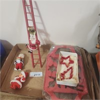 Vintage X-Mas Cookie Cutters, Santa & Mrs. Clause
