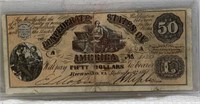 1861 Confederate States of America - 50 dollar
