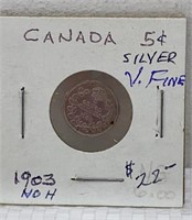 Canada 1903 5 cents silver coin
