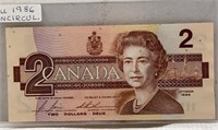 Canada 1986 2 dollar bill - uncirculated