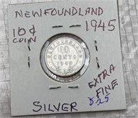 Canada Newfoundland 1945 - 10 cents silver coin