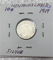 Canada Newfoundland 1919 - 10 cents silver coin