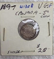 Canada 1897 - 5 cents silver coin