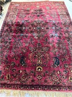 Antique Hand Knotted Persian Silk Kashan Rug 3.3x5