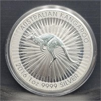 2016 Australia Kangaroo 1 oz Fine Silver $1 Coin
