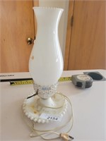 Vintage Electric Milk Glass Lamp - Untested