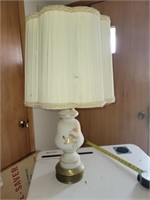 Vintage Hand Painted Table Lamp - approx 29" tall