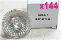 144pc GU10+C bulbs, 50W