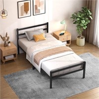 New black metal twin bed frame