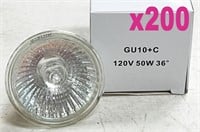 200pc GU10+C bulbs, 50W
